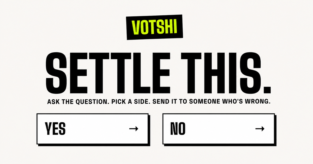 I built Kalshi, but without the betting. Meet Votshi.